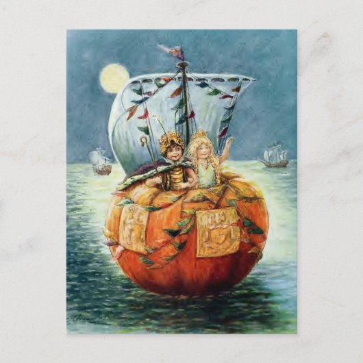 Vintage Halloween Briefkaart (Voorkant)