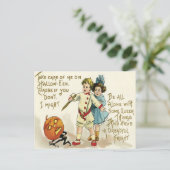 Vintage Halloween Briefkaart (Staand voorkant)