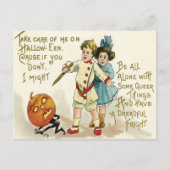 Vintage Halloween Briefkaart (Voorkant)