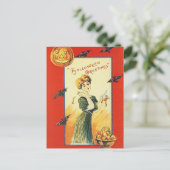Vintage Halloween Briefkaart (Staand voorkant)