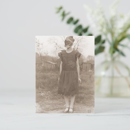 Vintage Halloween Briefkaart (Staand voorkant)