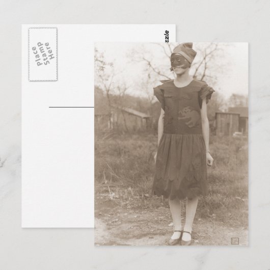 Vintage Halloween Briefkaart (Voorkant / Achterkant)