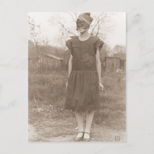 Vintage Halloween Briefkaart (Voorkant)