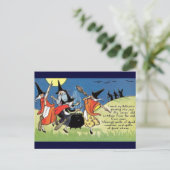 Vintage Halloween Briefkaart (Staand voorkant)