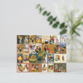 Vintage Halloween Briefkaart (Staand voorkant)