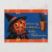 Vintage Halloween Briefkaart (Voorkant)