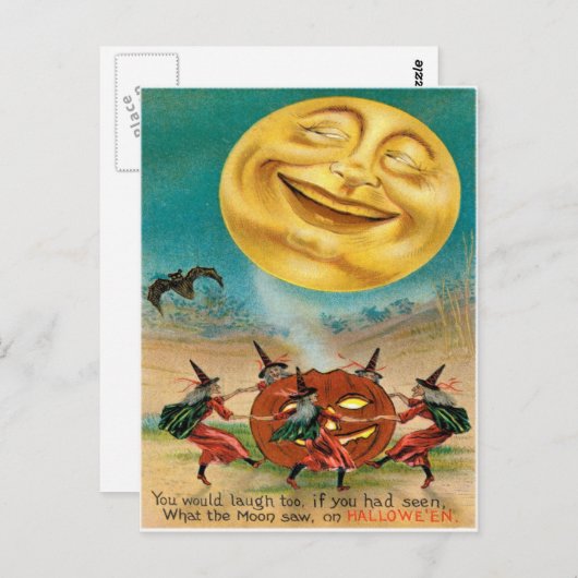 Vintage Halloween Briefkaart (Voorkant / Achterkant)