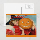 Vintage Halloween Briefkaart (Voorkant / Achterkant)