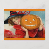 Vintage Halloween Briefkaart (Voorkant)