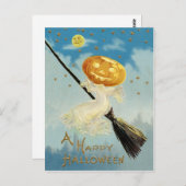 Vintage Halloween Briefkaart (Voorkant / Achterkant)