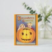 Vintage Halloween Briefkaart (Staand voorkant)