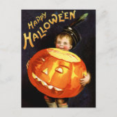 Vintage Halloween Briefkaart (Voorkant)