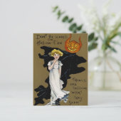 Vintage Halloween Briefkaart (Staand voorkant)