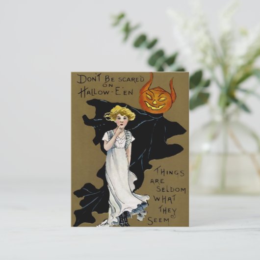 Vintage Halloween Briefkaart (Staand voorkant)