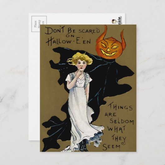 Vintage Halloween Briefkaart (Voorkant / Achterkant)