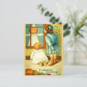 Vintage Halloween Briefkaart (Staand voorkant)