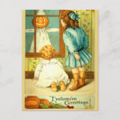 Vintage Halloween Briefkaart (Voorkant)
