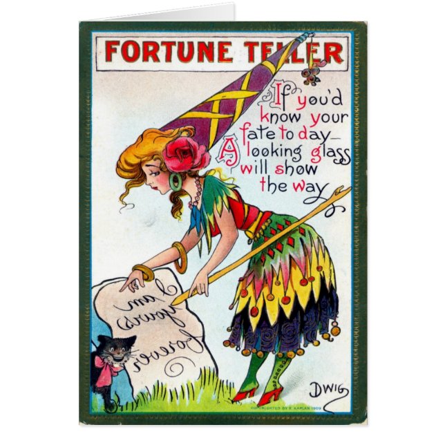 Vintage Halloween Briefkaart (Voorkant)