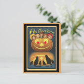 Vintage Halloween Briefkaart (Staand voorkant)