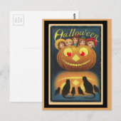 Vintage Halloween Briefkaart (Voorkant / Achterkant)