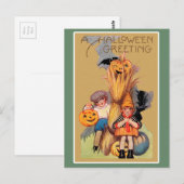 Vintage Halloween Briefkaart (Voorkant / Achterkant)