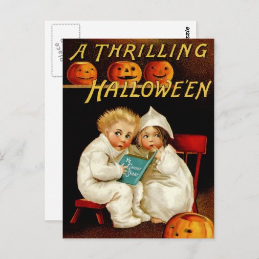 Vintage Halloween Briefkaart (Voorkant / Achterkant)