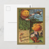 Vintage Halloween Briefkaart (Voorkant / Achterkant)