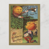 Vintage Halloween Briefkaart (Voorkant)