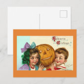 Vintage Halloween Briefkaart (Voorkant / Achterkant)