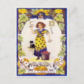 Vintage Halloween Briefkaart (Voorkant)
