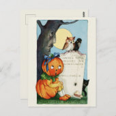 Vintage Halloween Briefkaart (Voorkant / Achterkant)