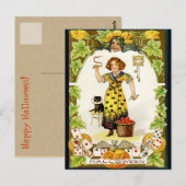 Vintage Halloween Briefkaart (Voorkant / Achterkant)