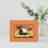 Vintage Halloween Briefkaart (Staand voorkant)