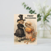 Vintage Halloween Briefkaart (Staand voorkant)