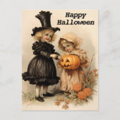 Vintage Halloween Briefkaart (Voorkant)