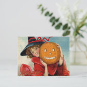 Vintage Halloween Briefkaart (Staand voorkant)