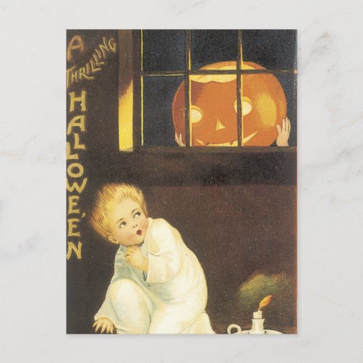 Vintage Halloween Briefkaart (Voorkant)