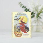 Vintage Halloween Briefkaart (Staand voorkant)