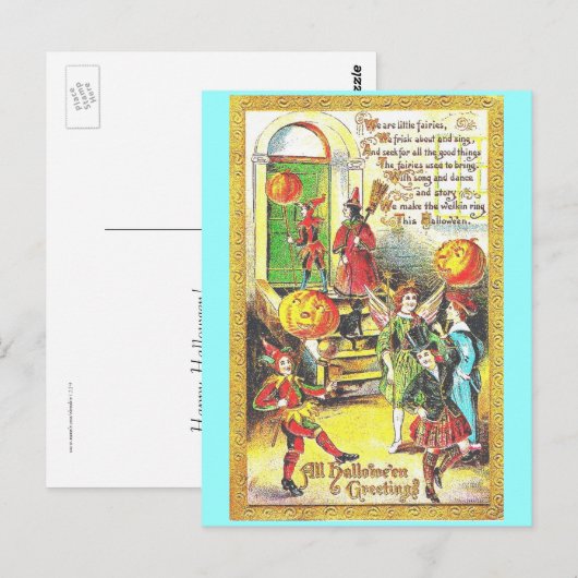 Vintage Halloween Briefkaart (Voorkant / Achterkant)