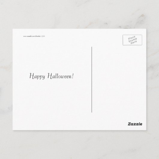 Vintage Halloween Briefkaart (Achterkant)