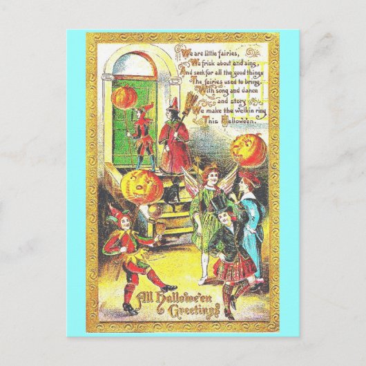 Vintage Halloween Briefkaart (Voorkant)