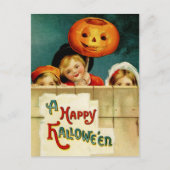 Vintage Halloween Briefkaart (Voorkant)