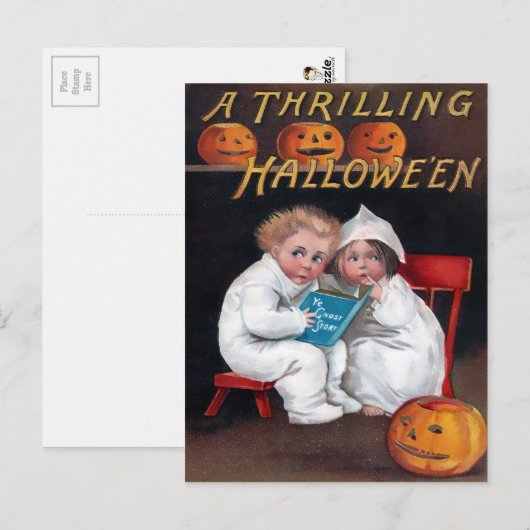 Vintage Halloween Briefkaart (Voorkant / Achterkant)