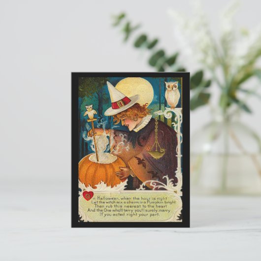 Vintage Halloween Briefkaart (Staand voorkant)