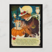 Vintage Halloween Briefkaart (Voorkant)