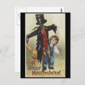 vintage Halloween Briefkaart (Voorkant / Achterkant)