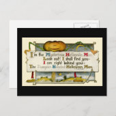 Vintage Halloween Briefkaart (Voorkant / Achterkant)
