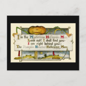 Vintage Halloween Briefkaart (Voorkant)
