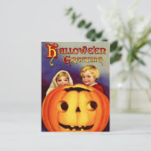 Vintage Halloween Briefkaart (Staand voorkant)