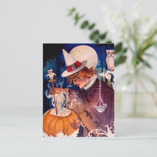 Vintage Halloween Briefkaart (Staand voorkant)